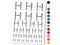 Elegant Botanical Floral Letter H Temporary Tattoo Water Resistant Fake Body Art Set Collection